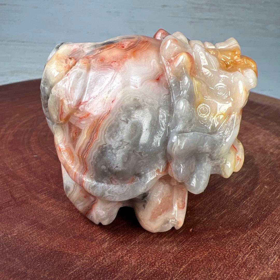 天然石　ロングイ　メキシコ瑪瑙　メキシコクレイジーアゲート　228グラム