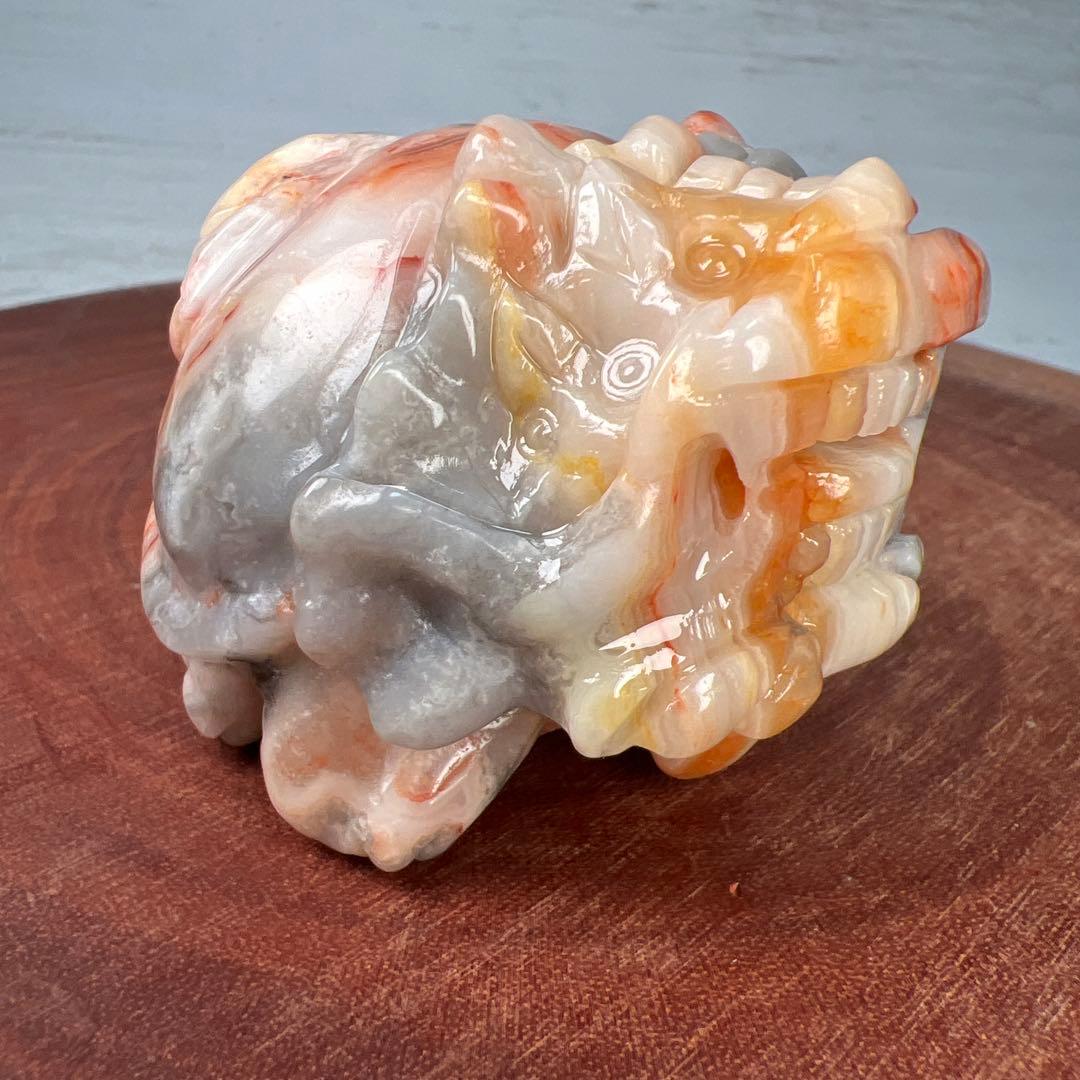 天然石　ロングイ　メキシコ瑪瑙　メキシコクレイジーアゲート　228グラム