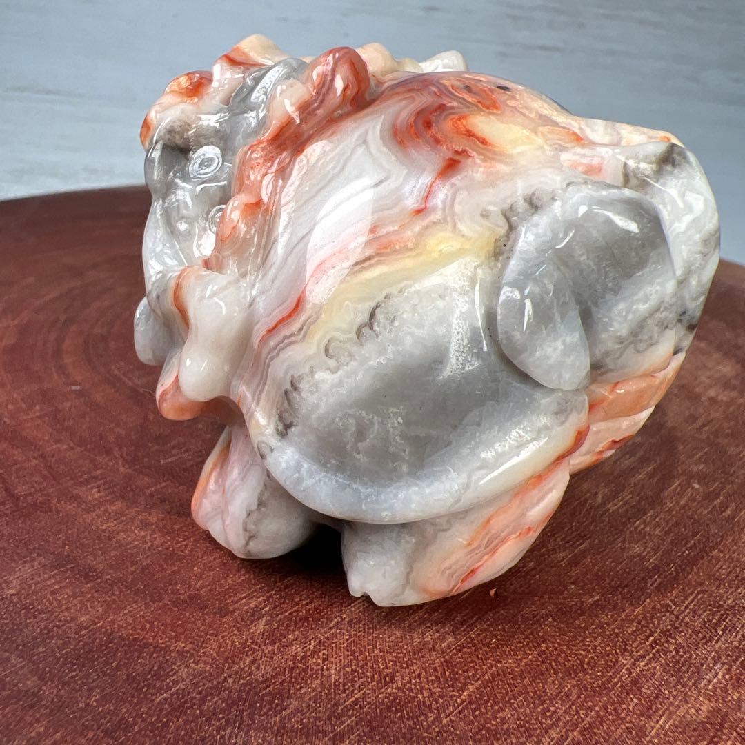 天然石　ロングイ　メキシコ瑪瑙　メキシコクレイジーアゲート　228グラム