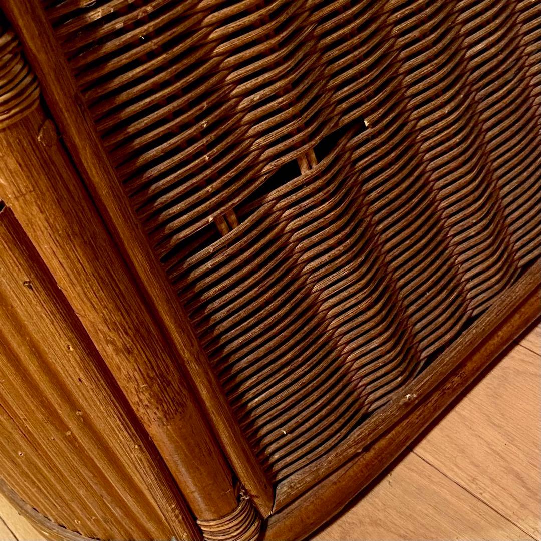 最終お値下げ！アジアン！籐の3人掛けチェアー