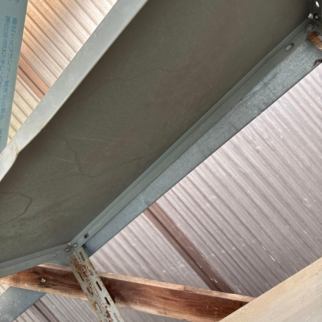 古道具　3段スチールラック グレー 【屋外用にお勧め】