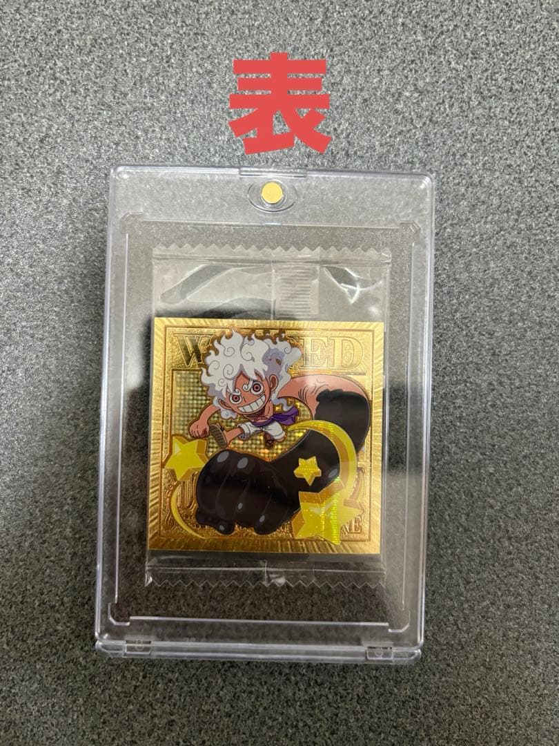 ワンピースウエハースLOG12 ゴールドパラレル USGR ニカ ルフィ 表裏