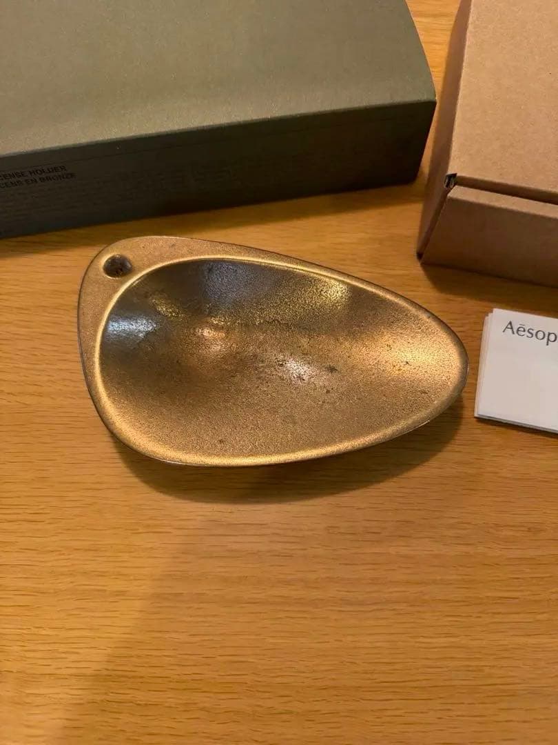 イソップ Aesop ブロンズ インセンス ホルダー お香立て 美品 巾着袋付き