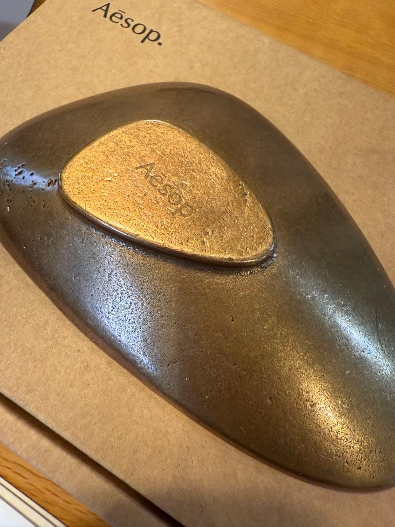 イソップ Aesop ブロンズ インセンス ホルダー お香立て 美品 巾着袋付き