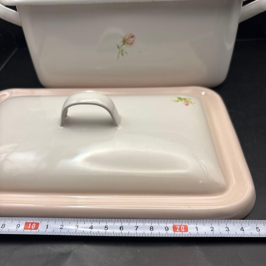 プラン・ド・パリ　ジュリアン　角ストッカー　ピスケット缶　ホーロー　琺瑯