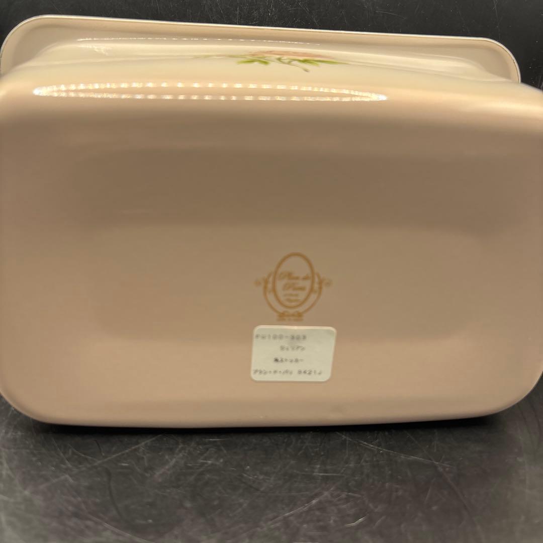 プラン・ド・パリ　ジュリアン　角ストッカー　ピスケット缶　ホーロー　琺瑯