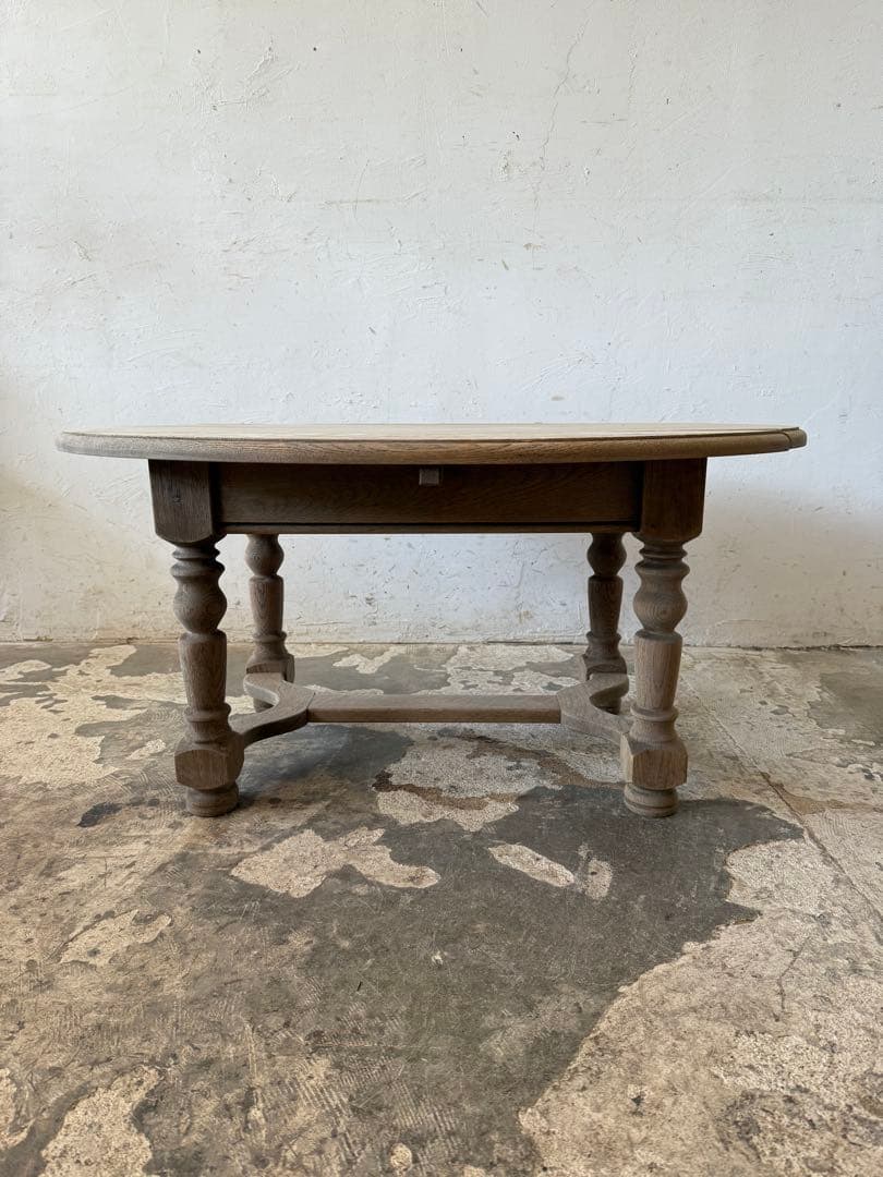 ビンテージ　ドロップリーフサイドテーブル　ドロップリーフコーヒーテーブル　剥離