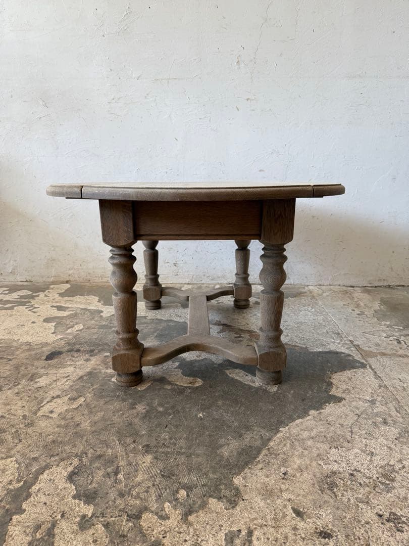 ビンテージ　ドロップリーフサイドテーブル　ドロップリーフコーヒーテーブル　剥離