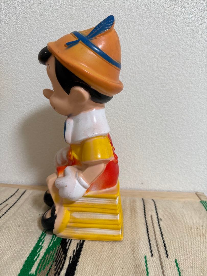 ピノキオ　貯金箱　アメトイ　ソフビ　ビンテージ　ディズニー　アメリカン雑貨