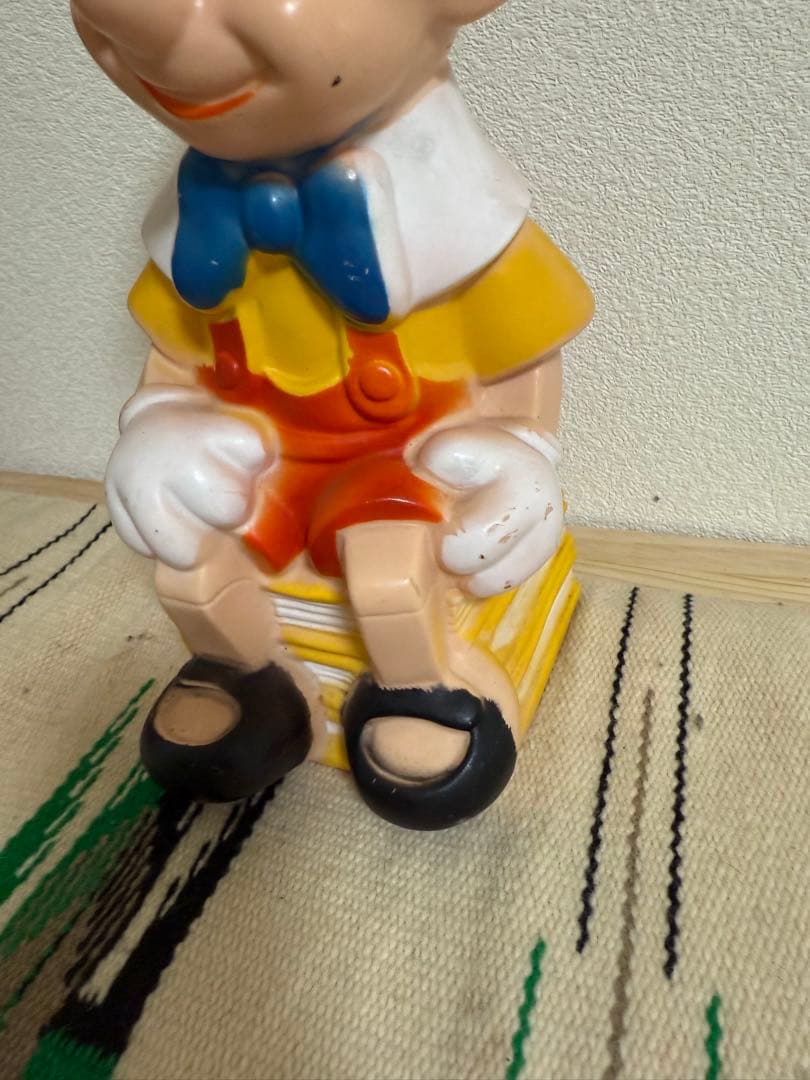 ピノキオ　貯金箱　アメトイ　ソフビ　ビンテージ　ディズニー　アメリカン雑貨