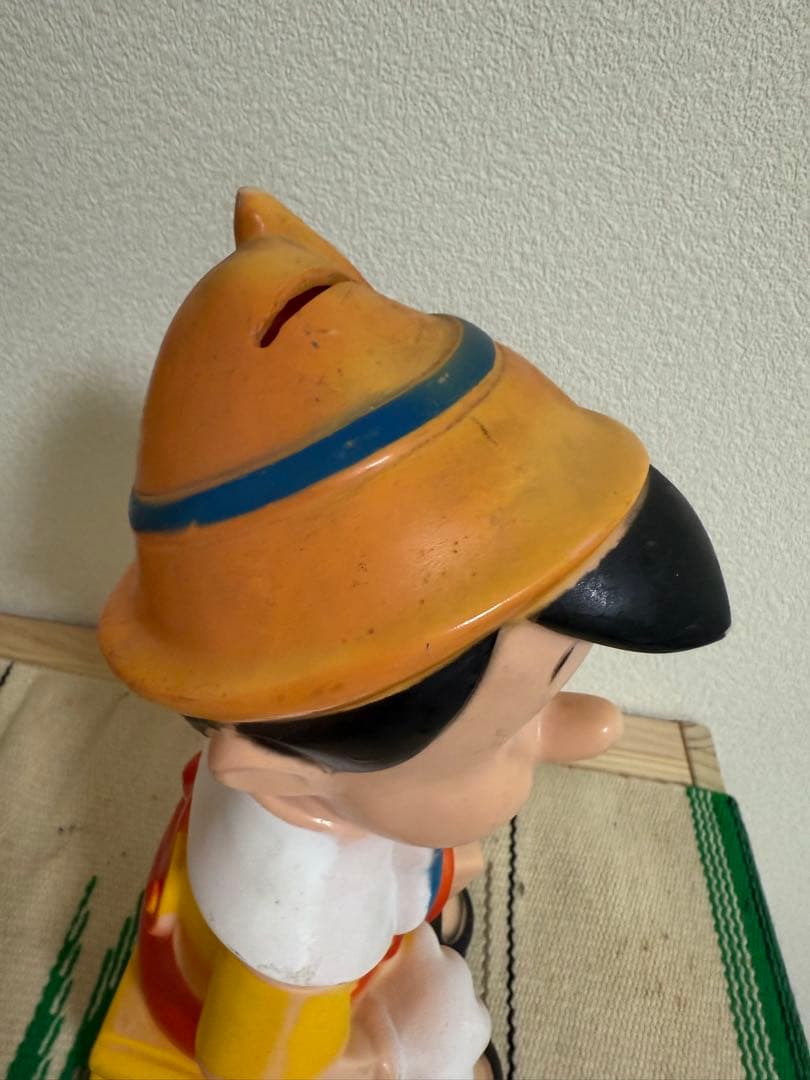 ピノキオ　貯金箱　アメトイ　ソフビ　ビンテージ　ディズニー　アメリカン雑貨
