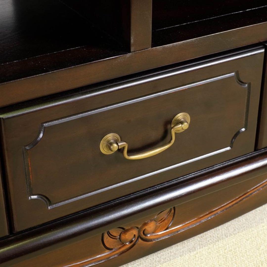 E 新品 アンティーク調 テレビボード テレビ台 ブラウン S ラック TV