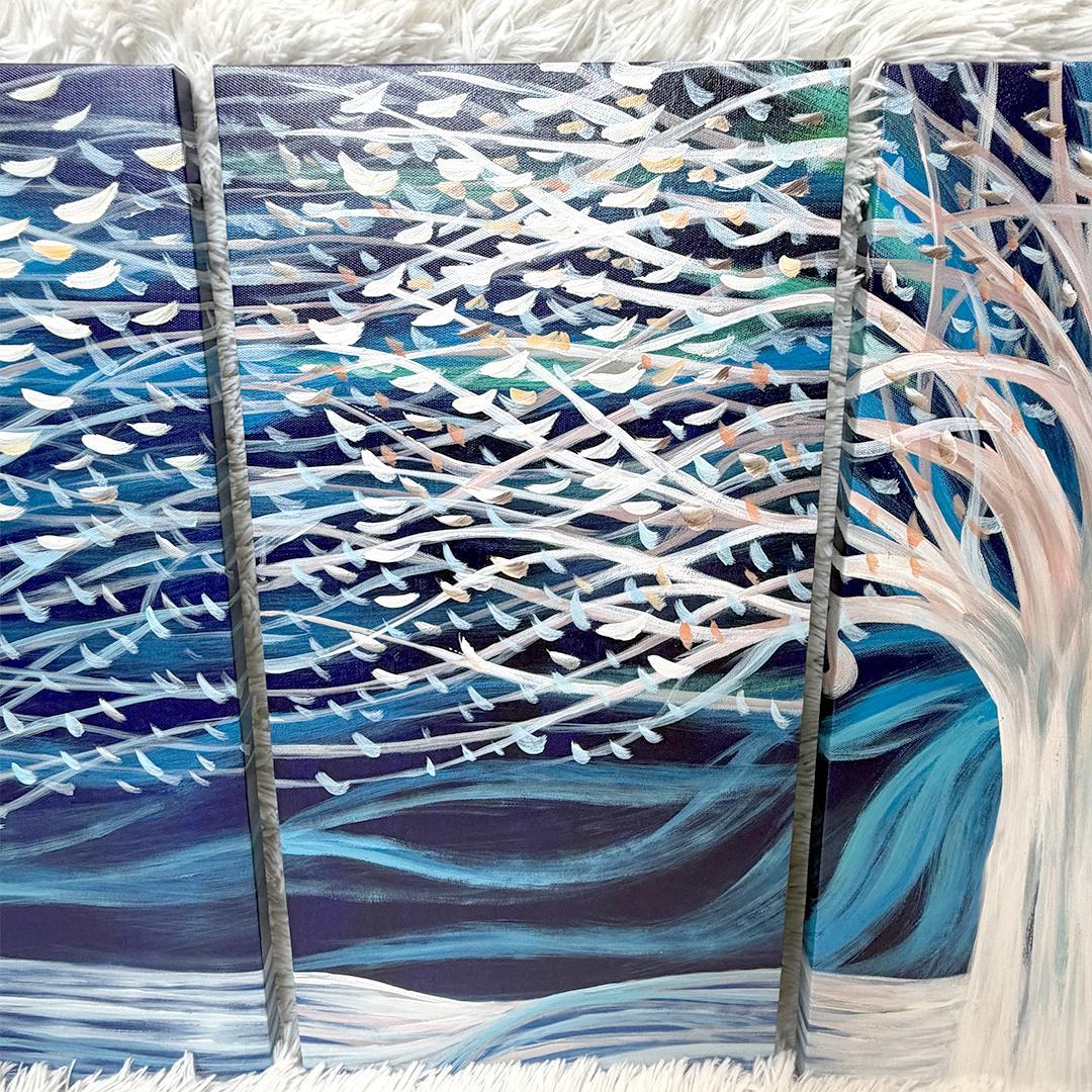 油彩画SHOP ART 油彩画 冬の森 5枚組 北欧 モダン インテリア - メルカリ