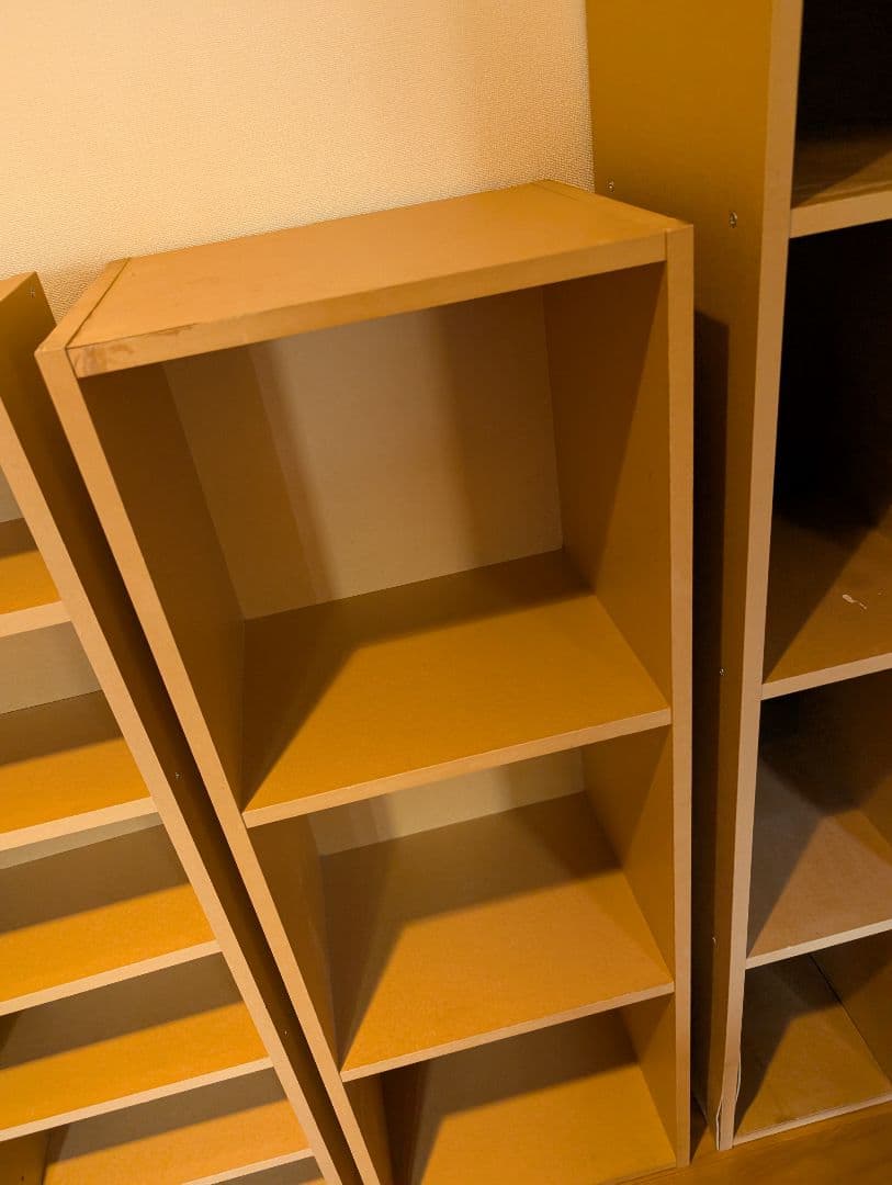 《送料込》無印良品 パルプボードボックス ベージュ スリム フリーラック