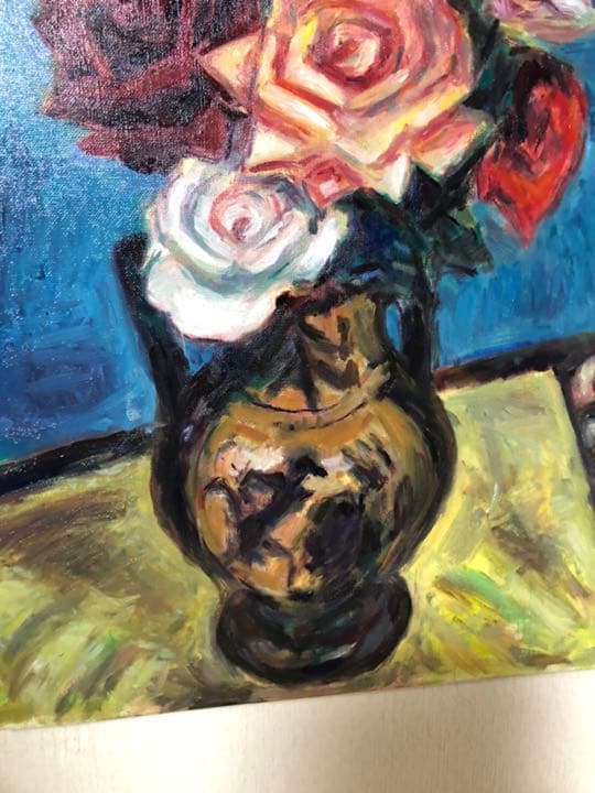 再値下げ　小山敬三の肉筆模写薔薇