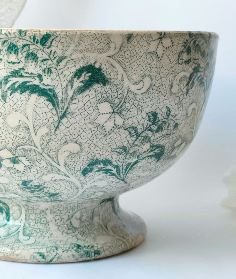 希少　美品　クレイユモントロー　鈴蘭　ボウル　フランスアンティーク