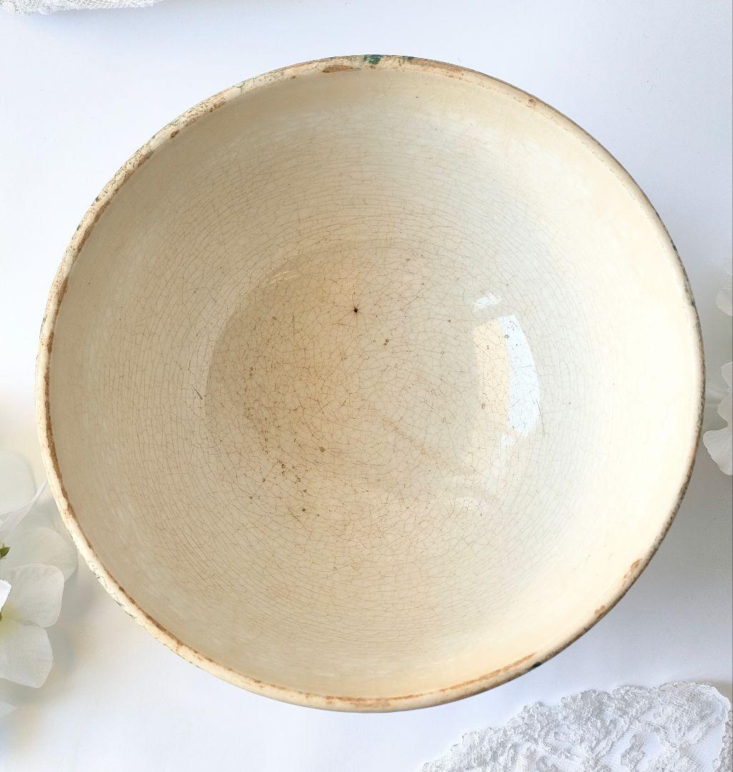 希少　美品　クレイユモントロー　鈴蘭　ボウル　フランスアンティーク