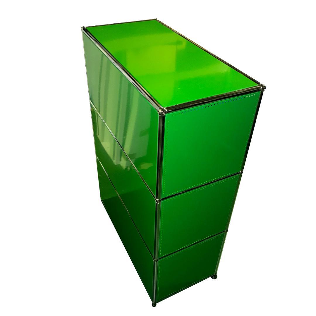 【美品】USMハラー　キャビネット 1列3段 緑