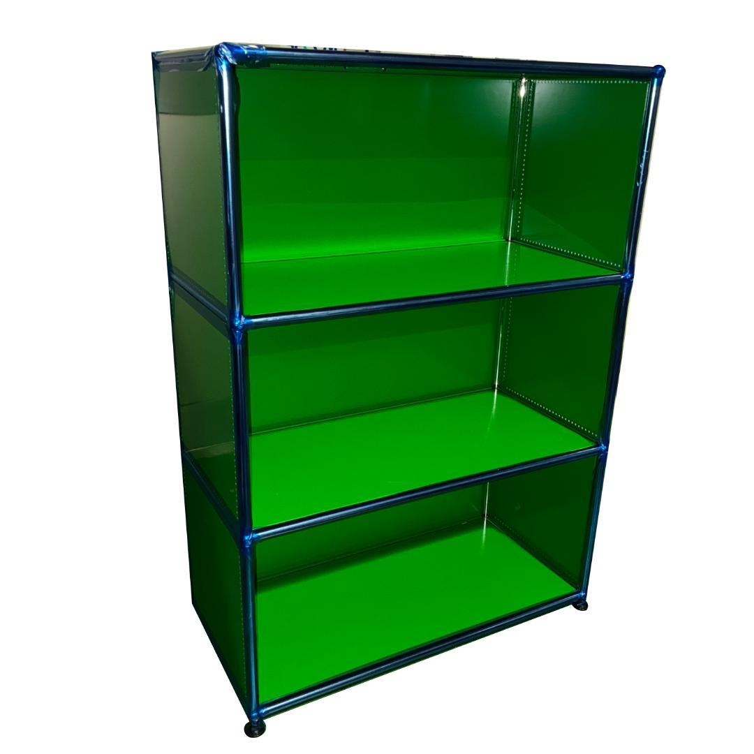 【美品】USMハラー　キャビネット 1列3段 緑