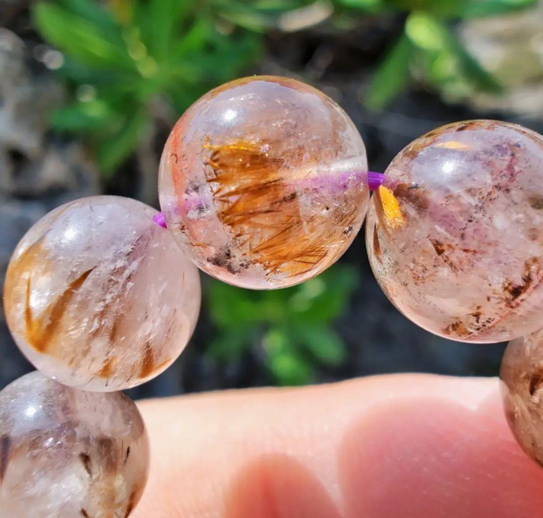 カコクセナイトインアメジスト スーパーセブン K00648 天然石