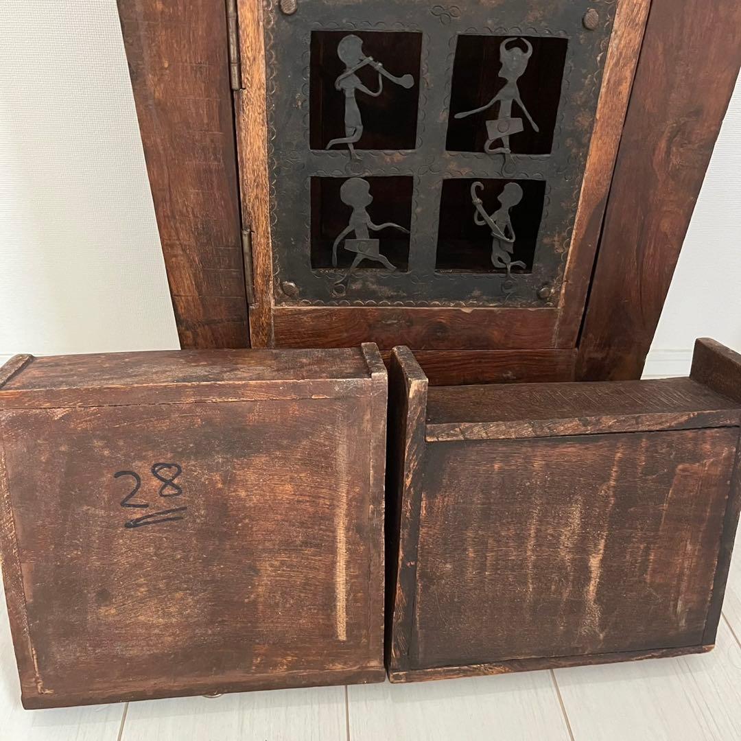 アンティーク 木製 キャビネット/ サイドテーブル vintage