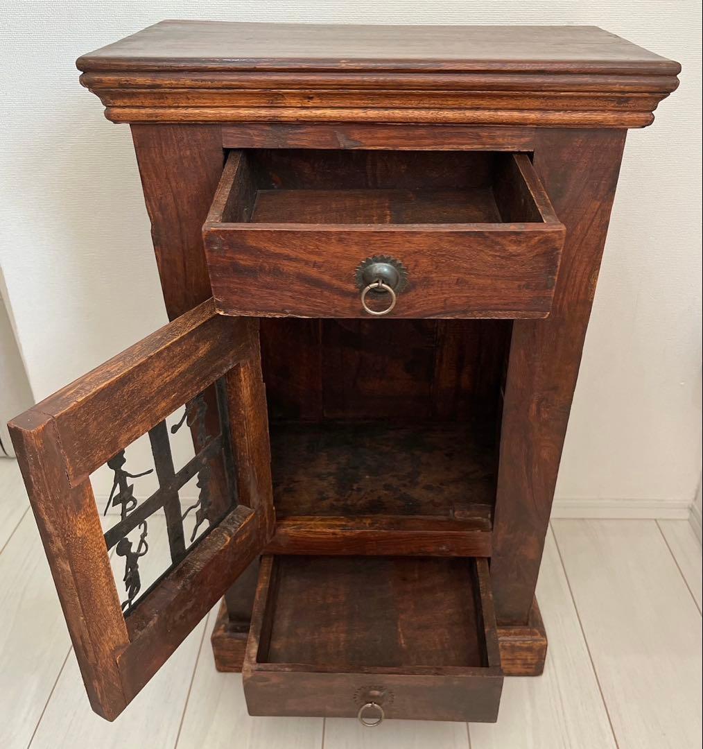 アンティーク 木製 キャビネット/ サイドテーブル vintage