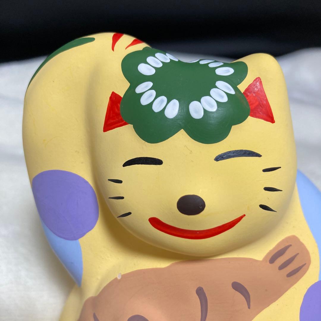 工房輪葉葉 たいねこ 黄色 招き猫 限定 縁起物 抽選 わはは 福招く 金