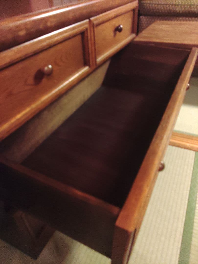 希少　ドレッサー　天然木　チェスト　キャビネット　ミエミラー　高級　アンティーク