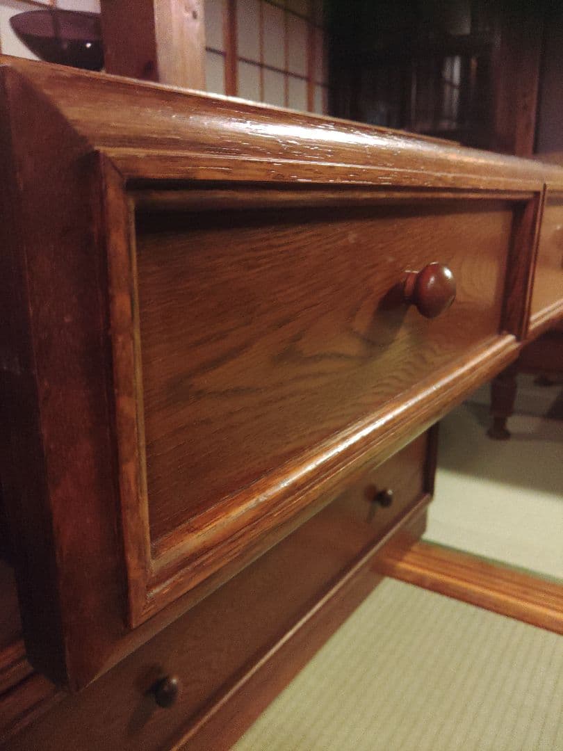 希少　ドレッサー　天然木　チェスト　キャビネット　ミエミラー　高級　アンティーク