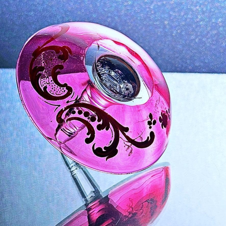 赤金彩オールドバカラ ルイ15世様式のリングホルダー 19世紀