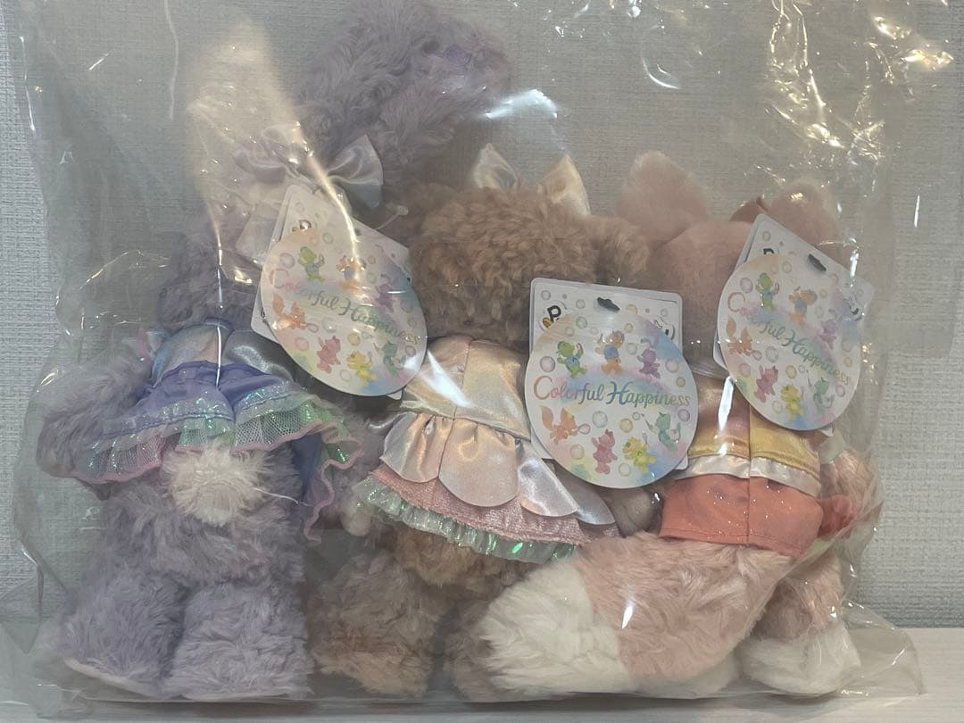 【値下げ&おまけ増量】ダッフィー20周年 ポージープラッシー 7人セット バケパ