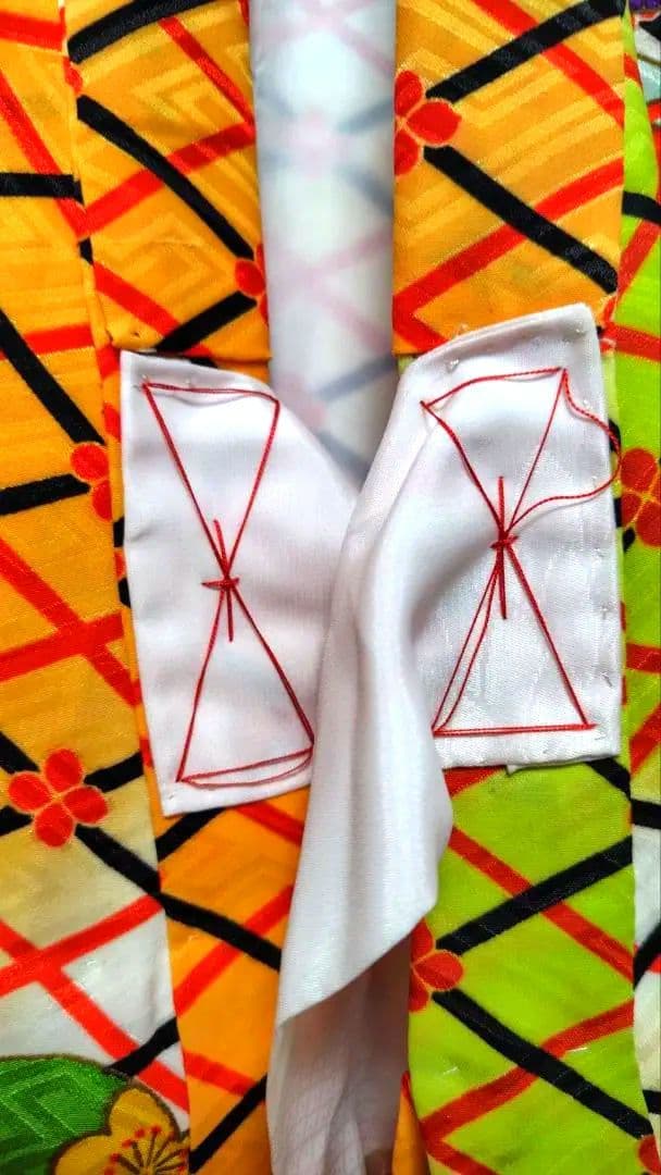 RK404アンティーク子供着物着丈77センチ裄丈38センチしつけ糸付き綺麗美品