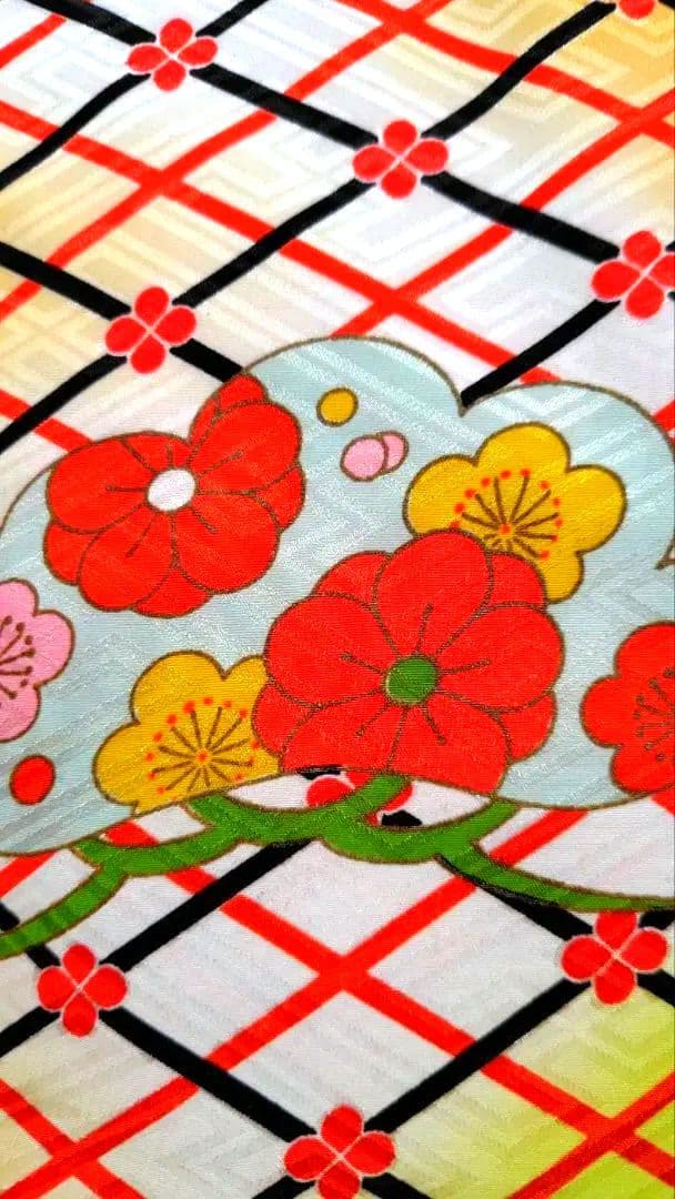 RK404アンティーク子供着物着丈77センチ裄丈38センチしつけ糸付き綺麗美品