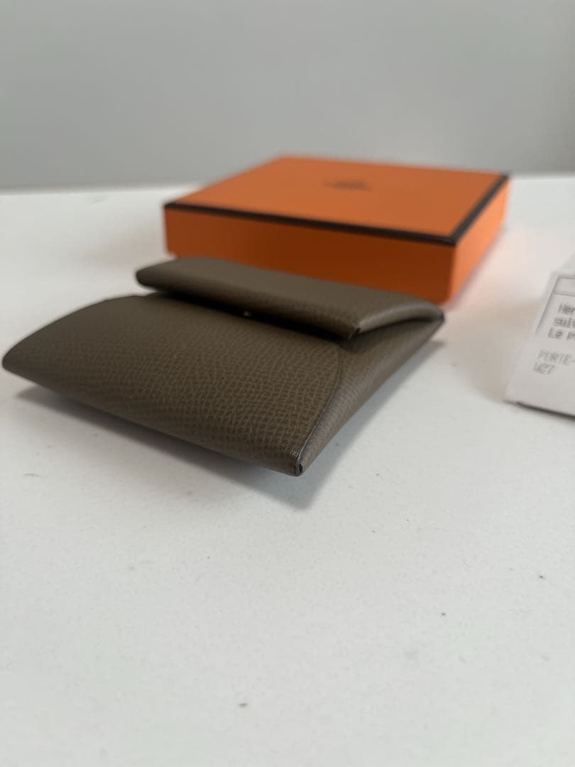 美品　HERMES エルメス　バスティア　ケース　エトゥープ