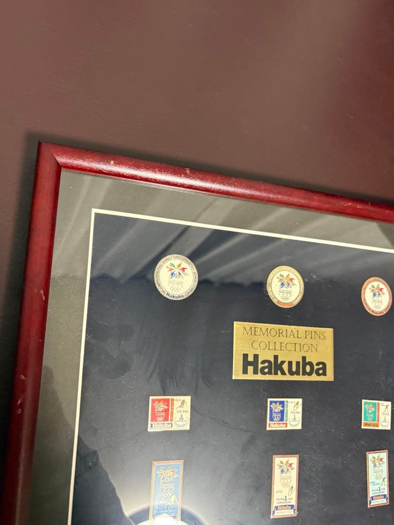 【希少・額装品】1998年 長野オリンピック 1周年記念 白馬 ピンバッジセット