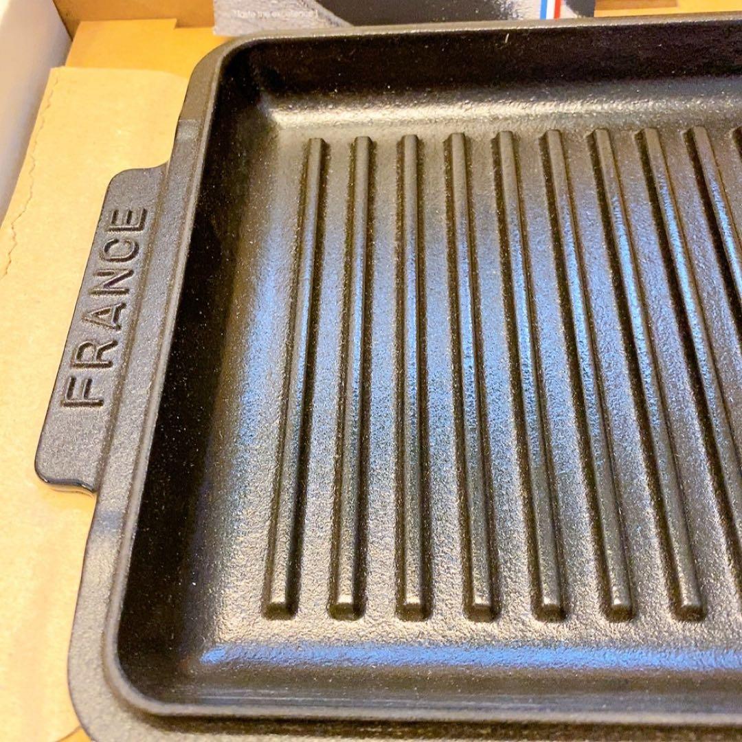 ストウブ　レクタンギュラーグリル　ブラック　28×18 STAUB