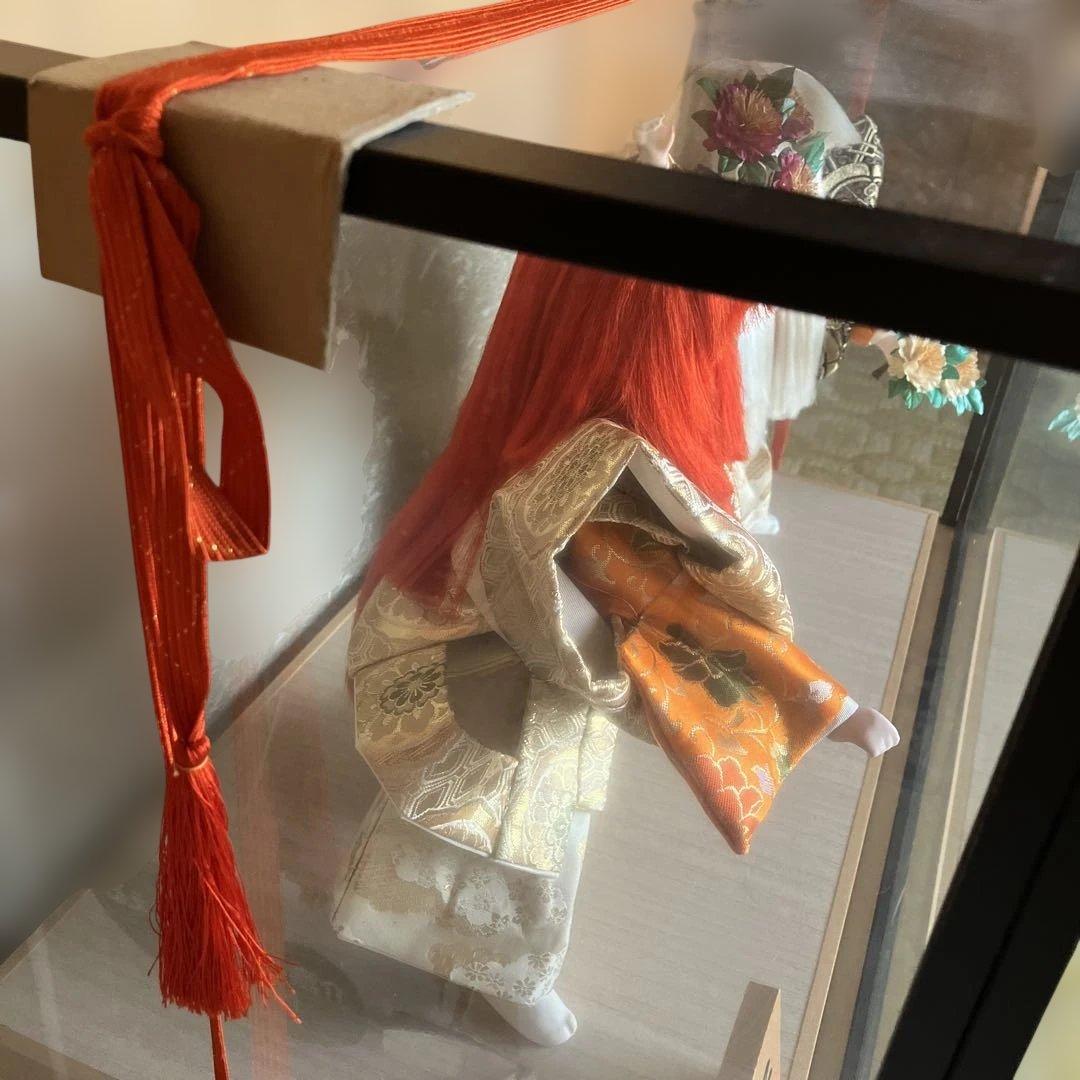 五月人形 伝統的な連獅子　透明ガラスケース付き