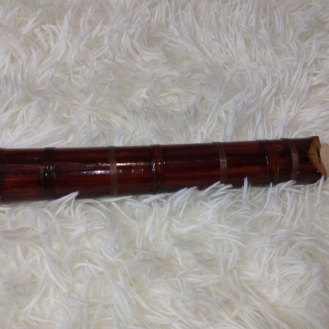 尺八 二尺五寸 7孔 真竹 武良 真鍮巻き 藤巻 上級モデル