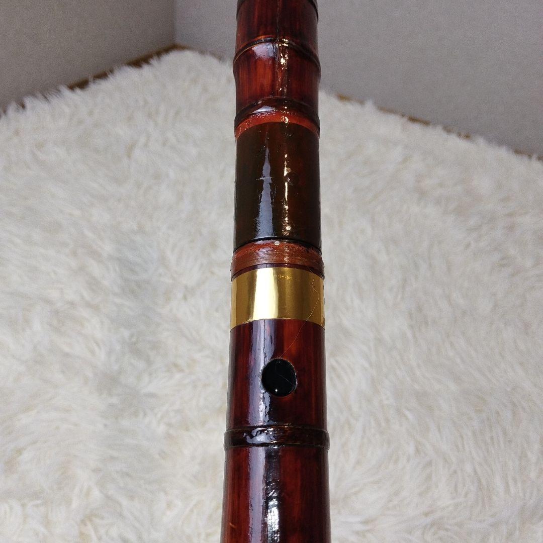尺八 二尺五寸 7孔 真竹 武良 真鍮巻き 藤巻 上級モデル