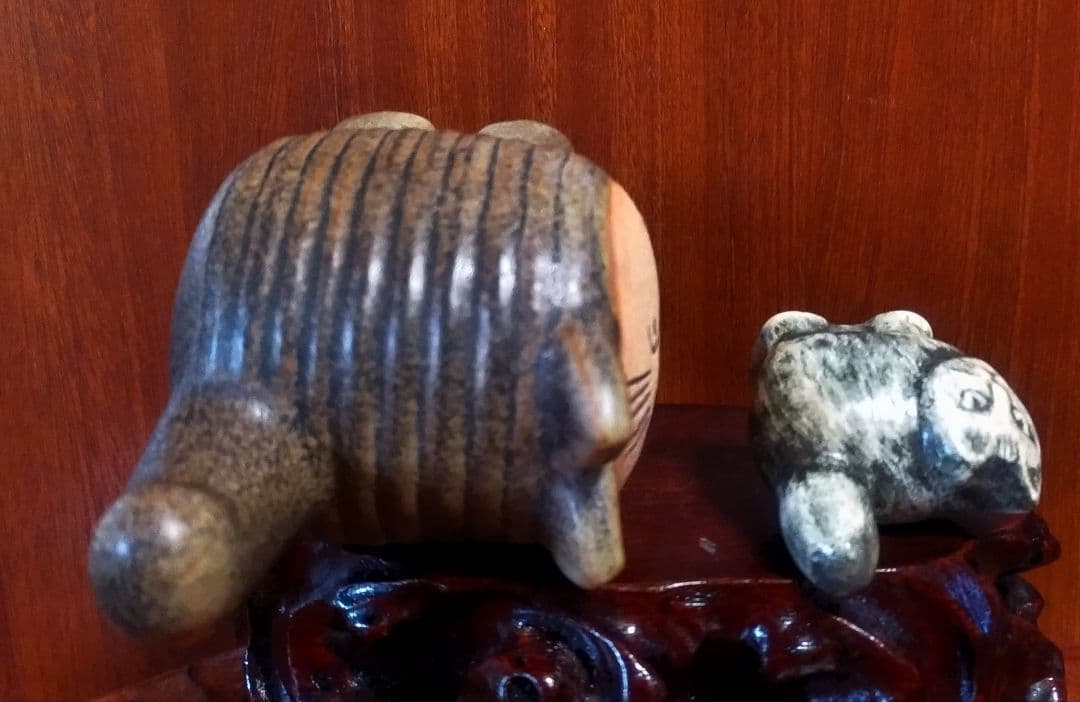 リサラーソン ディエチキャット＆ミニズースタンディングキャット 美品