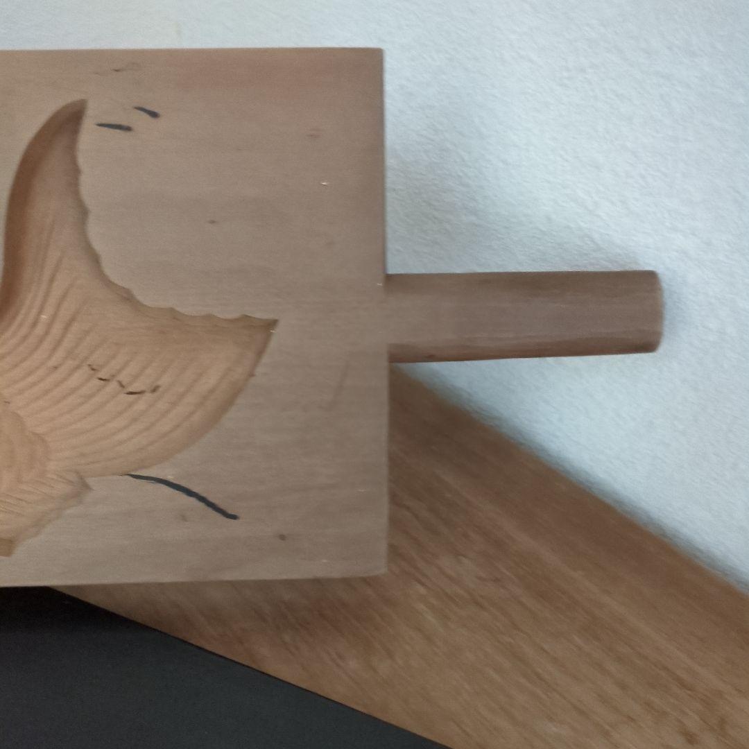 骨董　木型　菓子型　鯛　大型　木製　和菓子型　特大　ディスプレイ