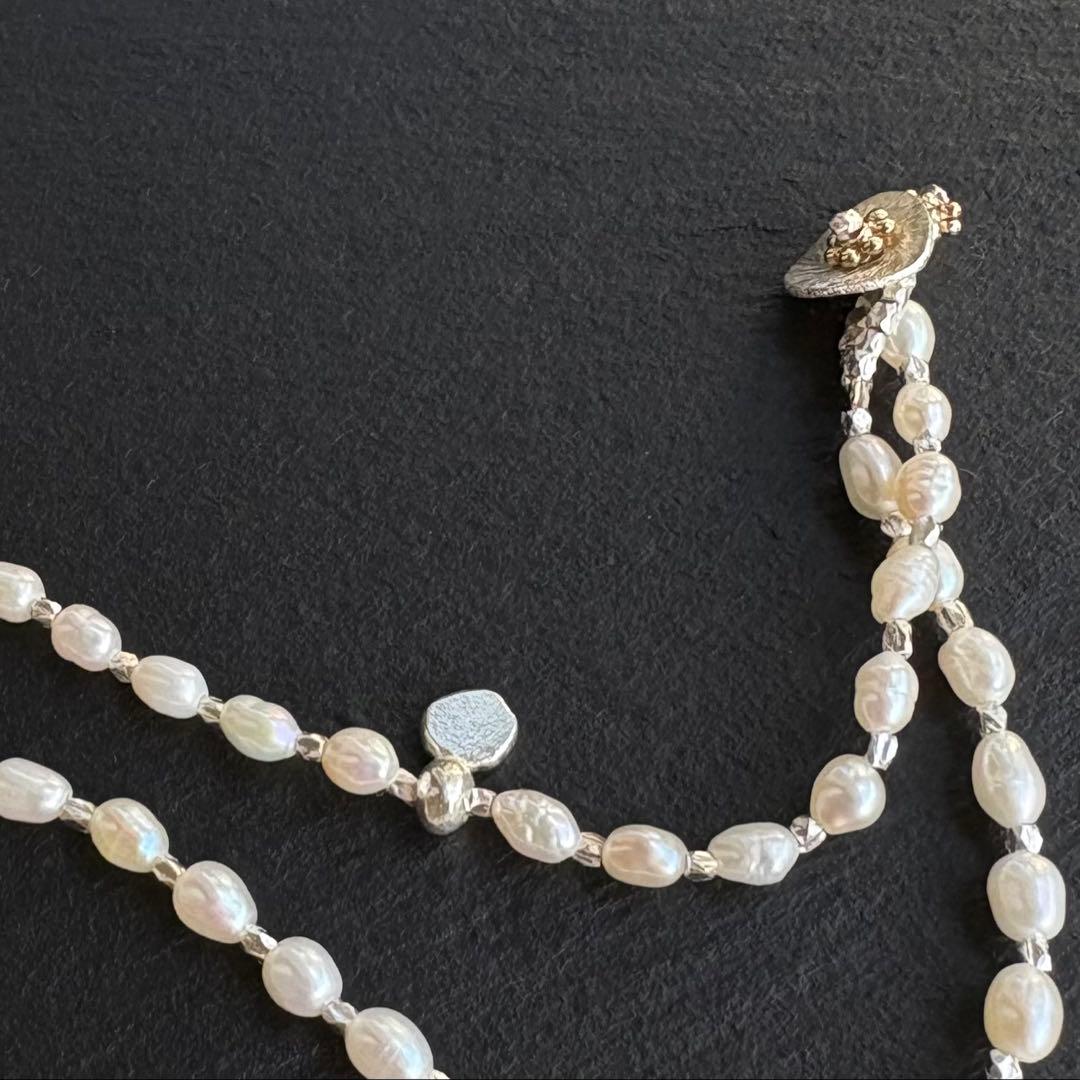 パール カレンシルバー ネックレス