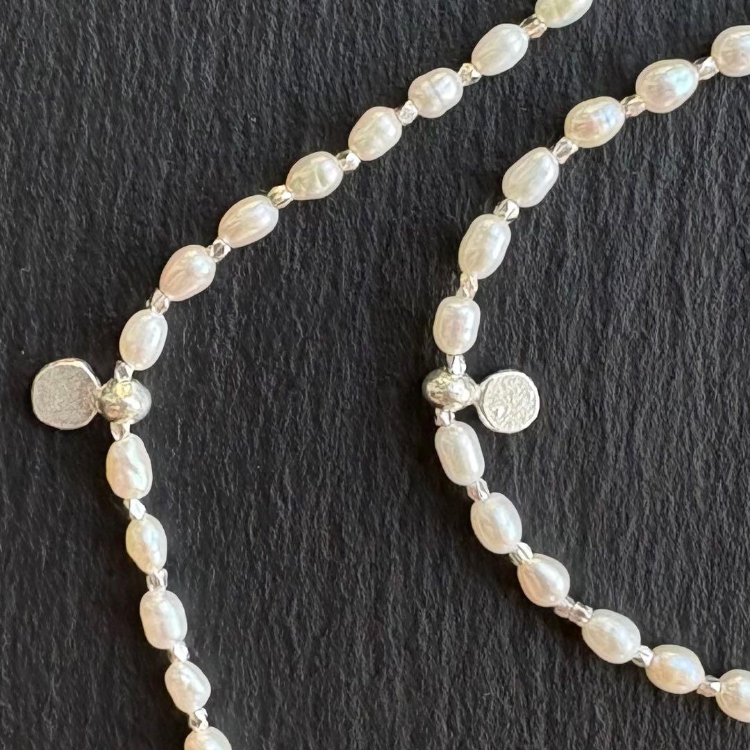 パール カレンシルバー ネックレス