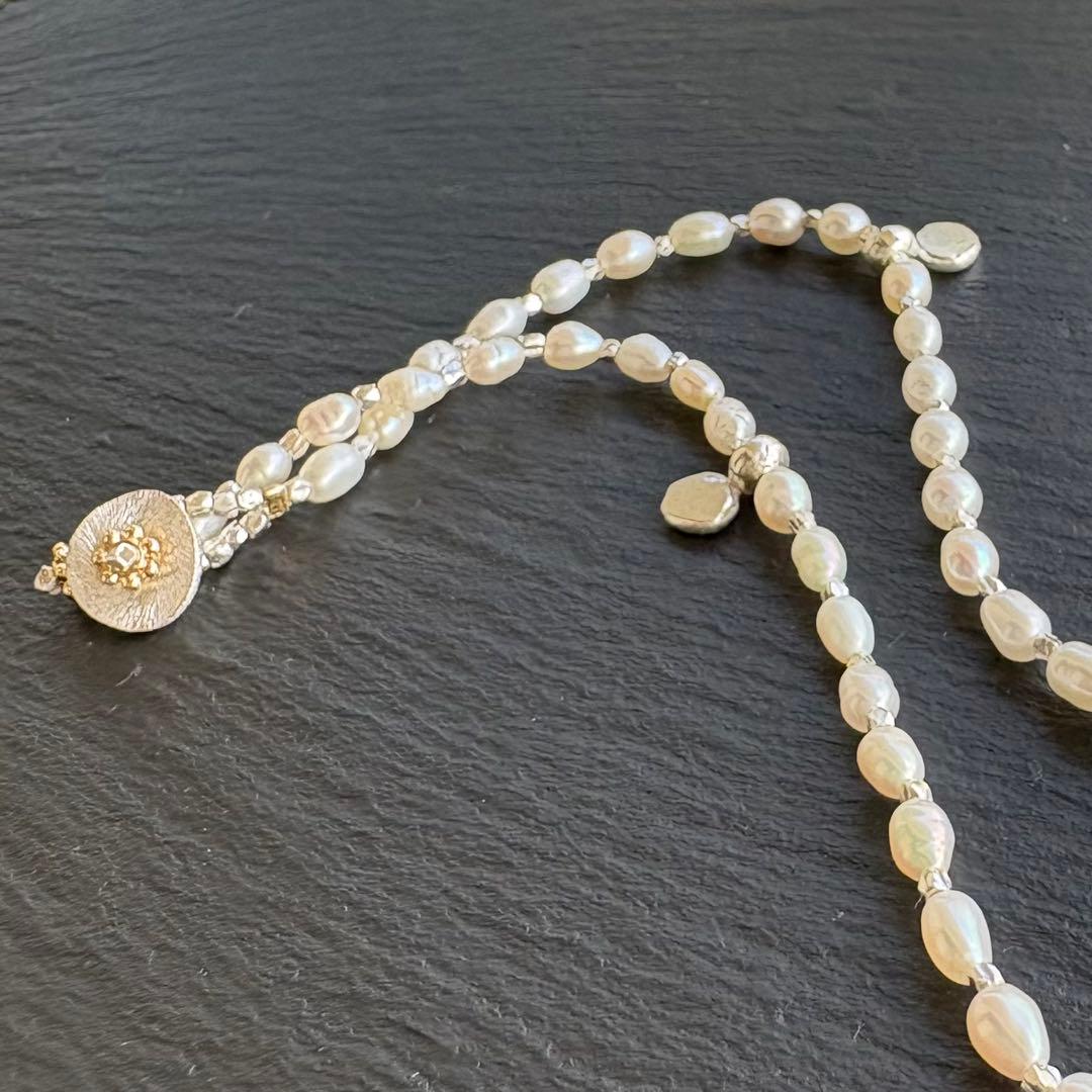 パール カレンシルバー ネックレス