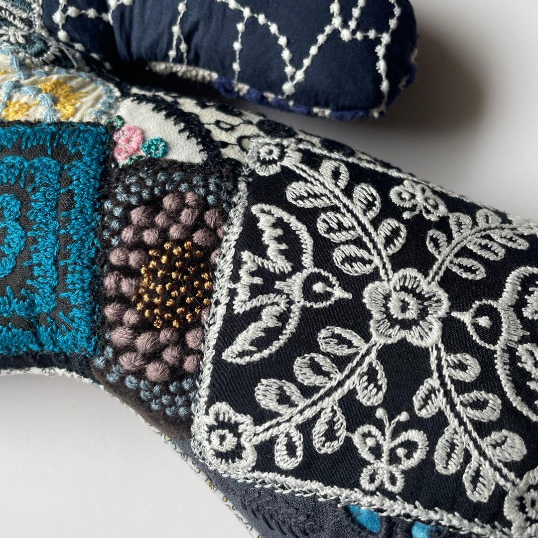 ミナペルホネン ハンドメイド ⭐️W runrunrun 大 モノトーン系 3