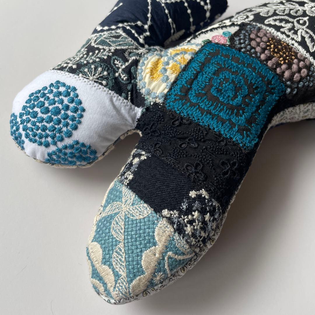 ミナペルホネン ハンドメイド ⭐️W runrunrun 大 モノトーン系 3