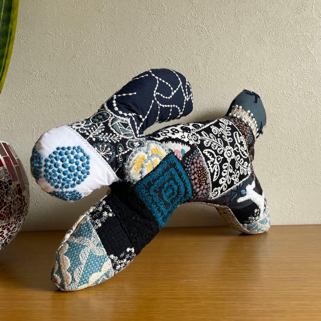 ミナペルホネン ハンドメイド ⭐️W runrunrun 大 モノトーン系 3