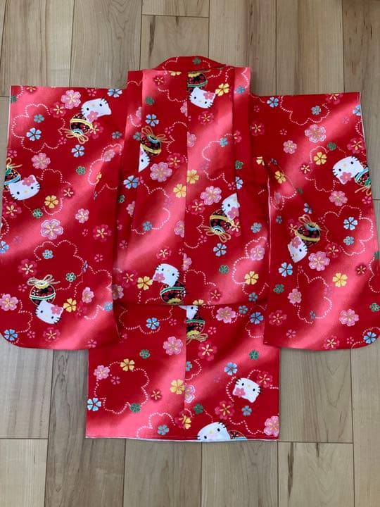 七五三　着物　女の子　被布セット　キティ