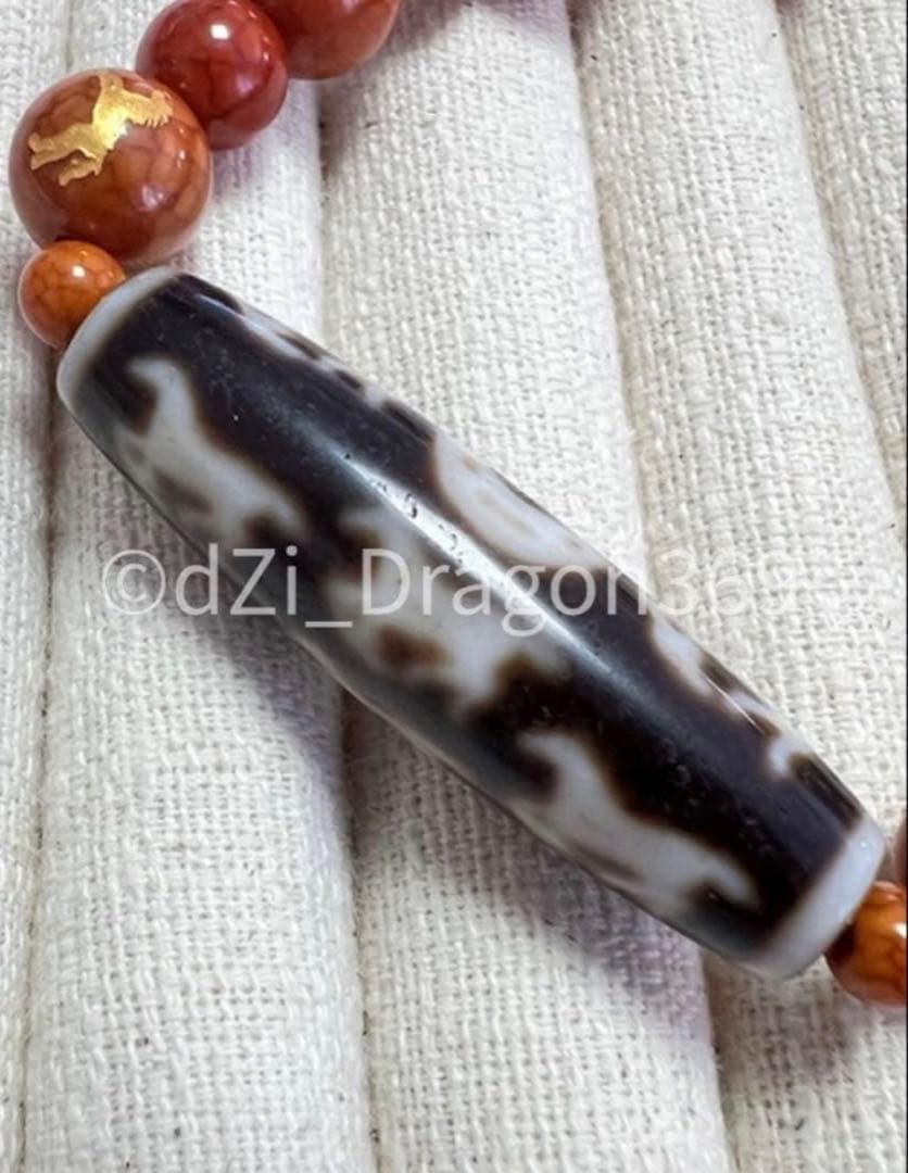 【 幻の天珠 ／ 最後の一柱 】上肯社製 西蔵老礦手工藏伝馬蹄紋馬九天珠のブレス