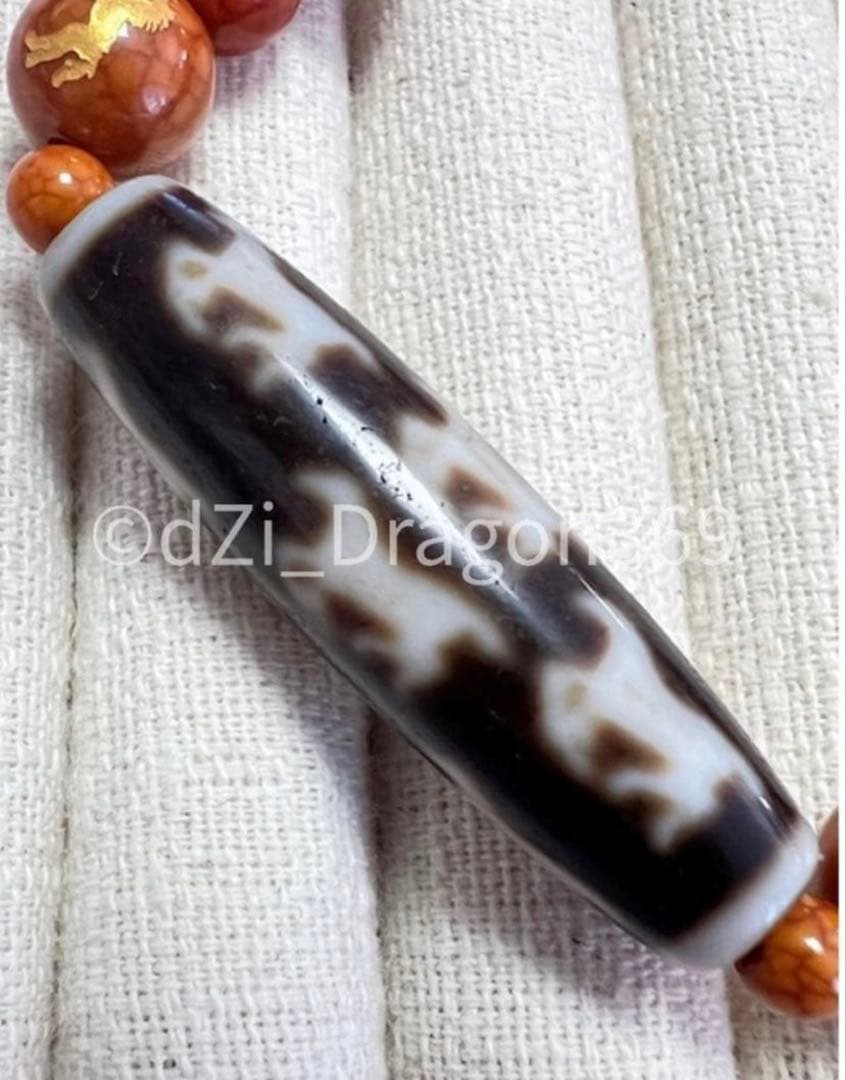 【 幻の天珠 ／ 最後の一柱 】上肯社製 西蔵老礦手工藏伝馬蹄紋馬九天珠のブレス